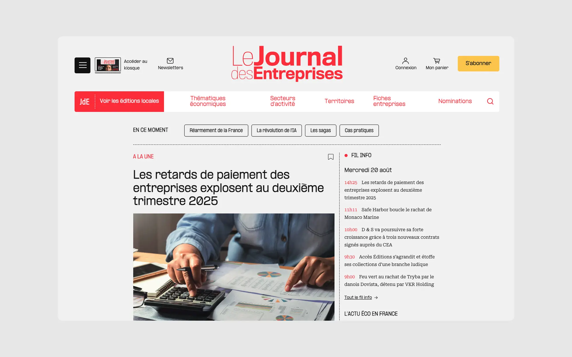 Journal des Entreprises